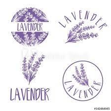 Set Of Template Logo Design Of Abstract Icon Lavender Vector Illustration Buy This Stock Vector And Explo Logo Design Flower Logo Design Vector Illustration