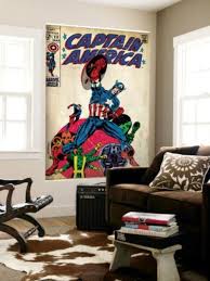 Captain getting stuck in a wall but with music. 17 Captain America Home Decor Ideas Shelterness