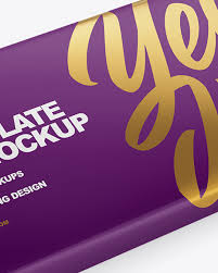 The chocolate bar mockup psd is fully layered and well organized for easy customization. Chocolate Bar Mockup In Packaging Mockups On Yellow Images Object Mockups