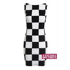 Black And White Checkered Bodycon Dress New Ladies Sleeveless Black White Checkered Women S Bodycon Dress Women Bodycon Dress Clothes Bodycon Dress