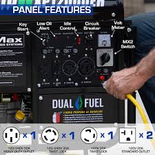 12000 watt peak power inverter, 6000 watt continuous power. Duromax Xp12000eh 12000 Watt 457cc Portable Dual Fuel Gas Propane Gene Duromax Power Equipment