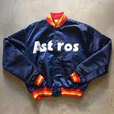 Houston Astros Starter Jacket 75 16 Shipping Domestic Sold As Is Dm For Inquiries Size Xl 29 5 X27 5 Jackets Vintage Jacket Varsity Jacket