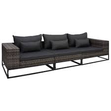 Poly rattan garnitur sitzgruppe rattanmobel sofa mobel garten grau b ware forlife24 com. Vidaxl Sofa Vidaxl 3 Tlg Garten Sofagarnitur Mit Auflagen Poly Rattan Grau Online Kaufen Otto