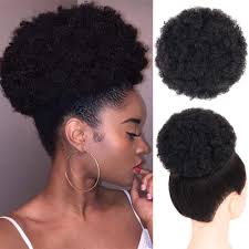 All you need to do is add in texture to give your hair more body to fill out the bun. Afro Hair Bun Ponytails Hair Puff Shopee Malaysia