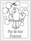 Free printable coloring pages and book for kids. Letter P Coloring Pages
