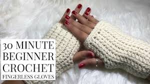 Maybe you would like to learn more about one of these? Diy 30 Minute Beginner Crochet Fingerless Gloves Youtube