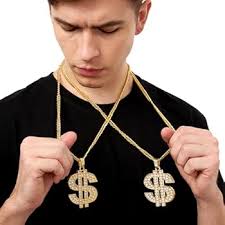 Spooktacular Creations 2 Pcs Halloween Gold Dollar Chain Necklace, Hip Hop  Dollar Sign Pendant for Men Women, Adults (18+) Halloween Dress Up Party:  Buy Online at Best Price in Egypt