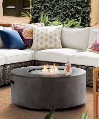 Bristol Round Fire Table Frontgate In 2020 Fire Table Patio Fire Pit Table Set Propane Fire Pit Table