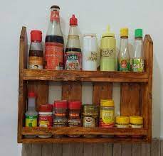 Tempat Bumbu Dapur Ini Terbuat Dari Kayu Bekas Palet Woodworking Kitchen Homedecor Diy Proyek Kayu Bekas Dinding Kayu Bekas Kayu