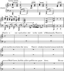 The Green Eye Of The Yellow God Musical Score Wikisource The Free Online Library