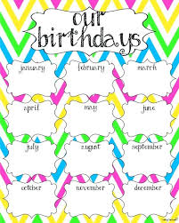 Birthday Charts For Classroom Printable 4 Happy Birthday World