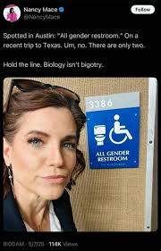 Imagine losing a battle to a bathroom sign and thinking you won.