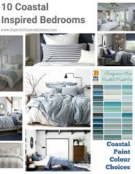 There's nothing like a neutral white wall color to get inspired with this green color palette from behr paint. 10 Coastal Inspired Bedrooms With Coastal Paint Colour Choices Superior Custom Linens