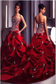 New Stock Wedding Dresses Bridal Bridesmaid Gown Hot Sale Stock Size 8 16 Red Wedding Gowns Red Wedding Dresses Bridal Ball Gown