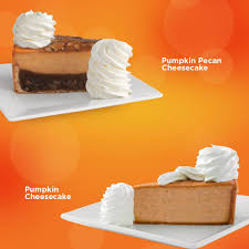 Leave cheesecake in oven for 1 more hour, then carefully remove from roasting pan and cool on a rack. The Cheesecake Factory Pumpkin Is Back Starting Today You Can Get Our Pumpkin And Pumpkin Pecan Cheesecakes Which One Are You Most Excited For Facebook