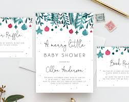 A Merry Little Baby Shower Invitation Template Printable Etsy In 2021 Holiday Baby Shower Holiday Baby Shower Invitations Christmas Baby Shower Invites