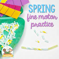 Fine motor skills are the important basis for so many other skills like getting dressed, using zippers, handwriting, tying shoes, typing. Spring Fine Motor Activities For Preschool Pre K Pages