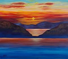 Tramonto Acrilico Luca Sanna Dipinti Artistici Disegni Di Paesaggi Dipinti Carini