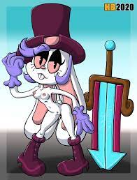 boots breasts cartoon network clothing danelda female footwear  genitals gloves handwear hat headgear headwear hentai boy hi res lagomorph  leporid mammal melee weapon mighty magiswords nude pussy rabbit solo