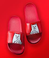 ripndip lord nermal red slide sandals coooltastic in