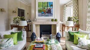 Elegant Neutral Living Room With Green Accents The Room Edit Grey Walls Living Room Home Neutral Living Room