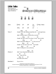 Little Talks Sheet Music Of Monsters And Men Ukulele Chords Lyrics