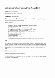 Admin Assistant Job Description Resume Inspirational Administrative Assista Assistant Jobs Executive Assistant Job Description Office Assistant Job Description