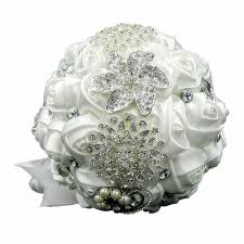 Delicate pearl pink brooch bouquet for the romantic bride ! Wedding Flowers Bridal Bouquets Elegant Pearl Bride Bridesmaid Wedding Bouquet Crystal Sparkle White Buy Online In Isle Of Man At Isleofman Desertcart Com Productid 39900348