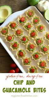 Your guests arrive but christmas dinner is not quite ready yet. Gluten Free Chip And Guacamole Bites