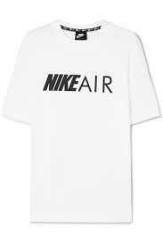 Black And White Nike T Shirt Nike Air Printed Cotton Jersey T Shirt Shirts T Shirt Printed Cotton