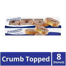 Enjoy classics like glazed donuts and chocolate donuts, as well as seasonal favorites like pumpkin and apple cider donuts! Entenmann S Crumb Topped Donuts 8 Count Walmart Com Walmart Com