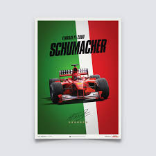 The car was a direct development of the f300 and f399 from the previous two seasons, using the same basic gearbox and engine. Ferrari F1 2000 Michael Schumacher Italy Suzuka Gp Poster Automobilist