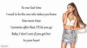 Check spelling or type a new query. Ariana Grande One Last Time Lyrics Youtube
