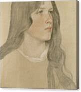 Portrait Of A Girl, 1904 Drawing by William Strang