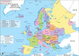 Europe Map With Countries Single States Political All In Different