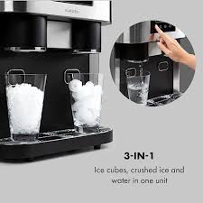 So it becomes denser and it contains less air. Klarstein Ice Age Crush Ice Cube Machine 2 Sizes Crushed Ice Silver