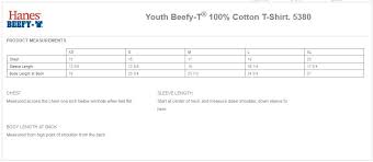 Hanes Youth 5380 6 1 Oz Beefy T