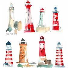 Want to find new customers and make more sales? I M Pleased To Announce That These Lighthouses Combination Of Two Sketch A Days Several Months Apart Will B Lighthouse Painting Lighthouse Art Watercolor Art