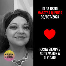 OLGA BESIO Sentimos una inmensa tristeza por la partida de la querida Olga  Besio. ❤️ Olga ha sido una maestra de tango con gran experiencia en la  docencia y con importantes conocimientos