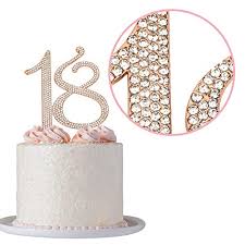 1.2 go to the club. Magjuche Gold 18 Crystal Cake Topper Number 18 Rhinestones 18th Birthday Cake Topper Boy Or Girl Birthday Or 18th Anniversary Party Decoration Supply Buy Online In Morocco At Desertcart Ma Productid 144728343