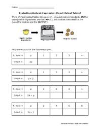 This function table worksheet will generate 12 function table problems per worksheet. Input Output Tables Worksheet Teachers Pay Teachers