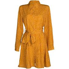 Accédez aux dernières tendances avec notre sélection pour femme, homme et enfant. Stylebreaker Robe Chemisier A Manches Longues Pour Femmes Avec Motif A Pois Retro Col De Blouse Et Ceinture Mini Robe Blouse Jaune Moutarde Cdiscount Pret A Porter