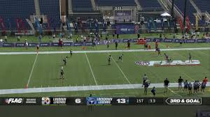 Lockdown Legends Peyton Dickerson shows outstanding touch for touchdown lob  to R.C. Davis