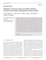 Coming out and family estrangement. Pdf Workplace Contextual Supports For Lgbt Employees A Review Meta Analysis And Agenda For Future Research