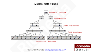Musical Note Value Division Chart Ricmedia Guitar