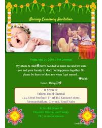 Namkaran Traditional Invitation Card Naming Ceremony Invitation Naming Ceremony Traditional Invitation