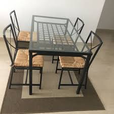 Remote controls, magazines, popcorn bowls… your living room table has a lot to take care of. Ikea Granas Table And 4 Chairs Coffee Table Furniture Home Living Furniture Tables Sets On Carousell