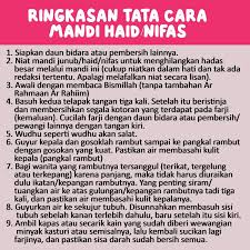 Meyakini bahwa air yang akan dipakai mandi suci mensucikan 2. Tata Cara Mandi Haid Nifas Untuk Muslimah