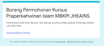 Syarat Cara Daftar Kursus Praperkahwinan Online Di Sabah Sepanjang Pkpb Sii Nurul Menulis Untuk Berkongsi
