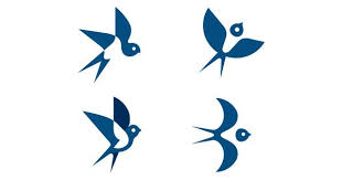 Swallow Logo Versions Bird Logo Design Bird Logo Inspiration Geometric Logo Design